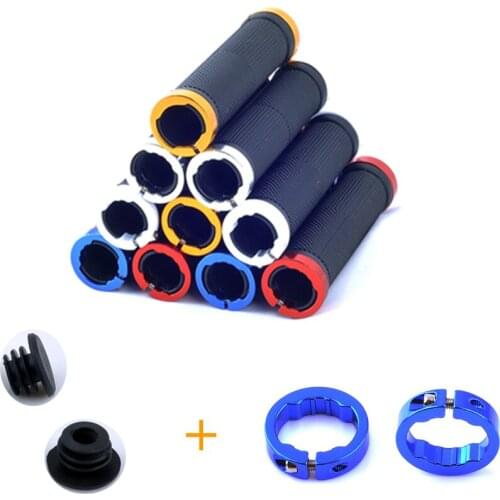 1 pair TPR Rubber Bike Grips MTB Handlebar Grips Bicycle Anti-skid Lock on Handlebar Cover Road Bike Grip Accessories