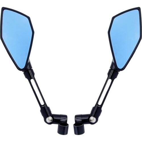1 Pair Universal Motorcycle Rearview Mirror CNC ALL Aluminum Case for YAMAHA FZ1 FZ6 MT-07 MT-09 MT-10 KAWASAKI ER-6N Z1000