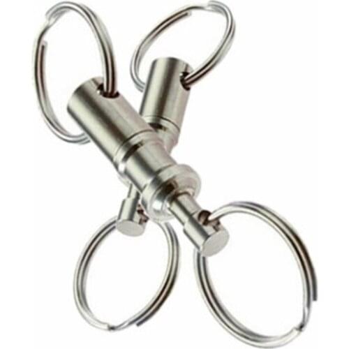 Sport Parts Metal EDC Climbing Rings Key Outdoor Carabiner Equipment Double Headed Quick Release Keyring Two Heavy Duty Split