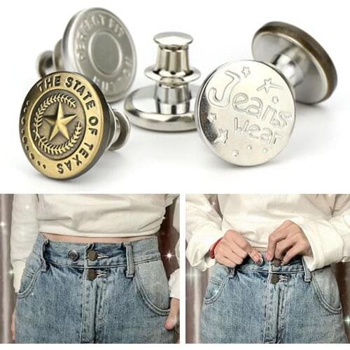 2 Sets Pants Waist Tightness Adjustment Button Rivet Stud Snap Clasp Closure