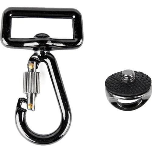 2pcs DSLR Camera 1/4" Screw Connecting Adapter +1/4"Connecting Hook For Shoulder Sling Neck Strap Belt Camera Bag Case Brand New