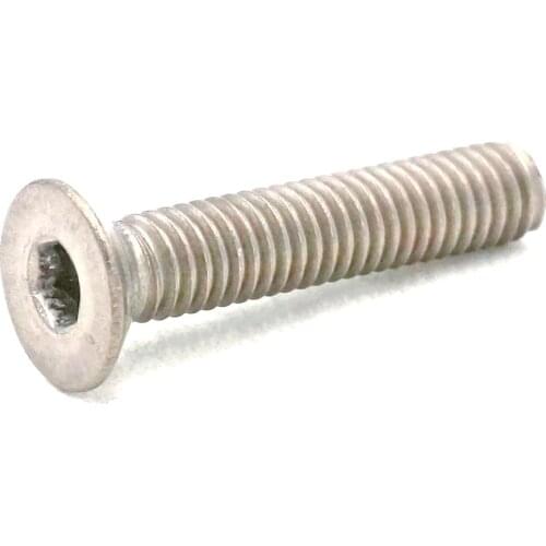 20pcs M6 x 30mm GR2 TA2 Pure Titanium Countersunk Hex Socket Cap Screw Bolts Anti Acid Corrosion
