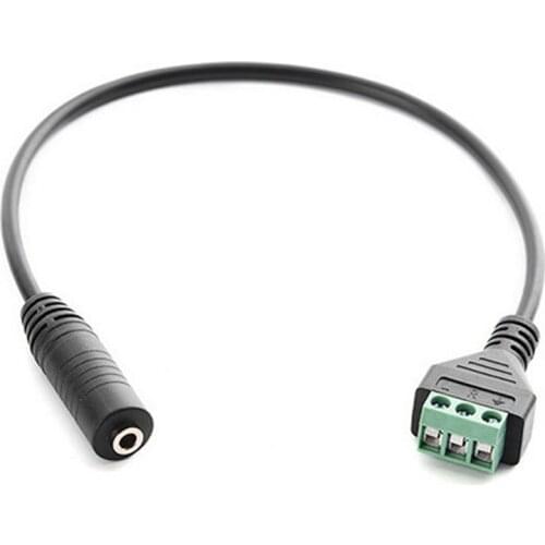 3.5 mm Male 3 Pin 3.5 mm 3 Pin Pole Stereo Male to AV Screw Terminal Stereo Jack Terminal Block Plug Connector