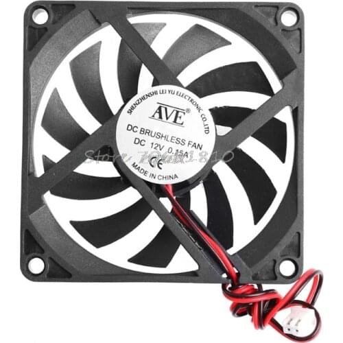 80x80x10mm 2-Pin 12V PC Computer CPU System Heatsink Brushless Cooling Fan 8010 Whosale&Dropship