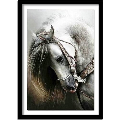 Diamond Embroidery 5D Horse Series Full Round Cross Stitch Picture of Rhinestones for Home Decoration MH356