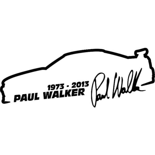 Car Stickers, Motorcycle Decals Paul Walker Fast and Furious Decorative Accessories,to Cover Scratches Waterproof PVC13cm*5cm
