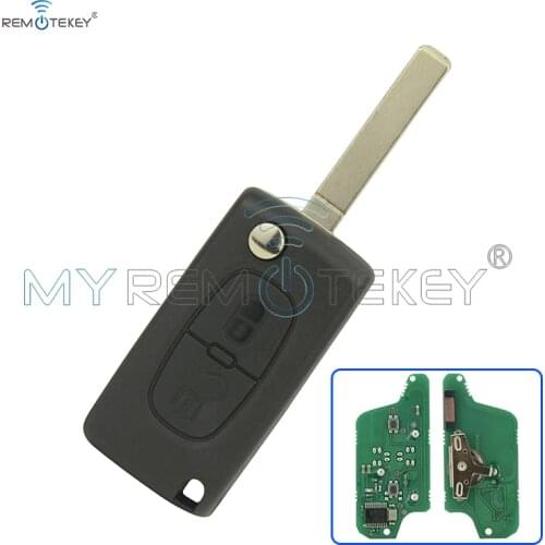 CE0523 Flip remote car key 2 button for Peugeot for Citroen ASK 433 mhz ID46 - PCF7941 VA2 remtekey
