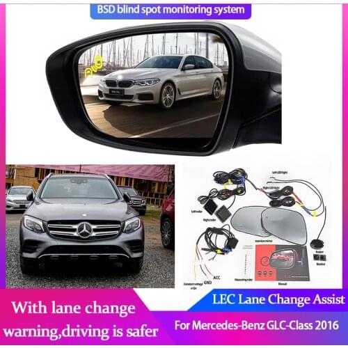 For Mercedes-Benz GLC-Class 2016 BSD Blind Spot Monitoring System 24GHZ Millimeter Waves Radar Sensor Mirror LED Light Warning