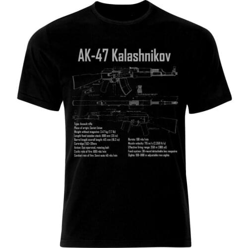 AK-47 Kalashnikov Design Blueprint USSR Russia Russia Soviet Union T-Shirt