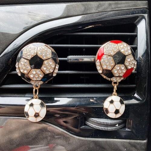 Crystal football car air conditioning air outlet fragrance clip car air freshener car aromatherapy car interior