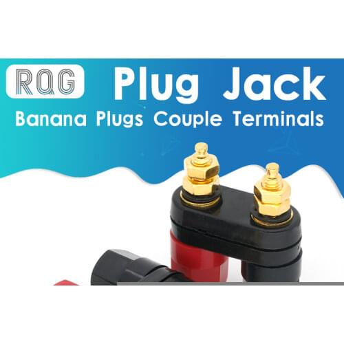 Quality Banana plugs Couple Terminals Red Black Connector Amplifier Terminal Binding Post Banana Speaker Plug Jack
