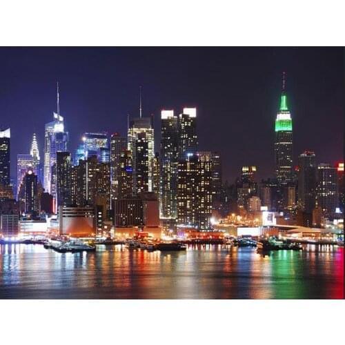 Full Square/Round 5D DIY Diamond Painting New York City Nightscape Rhinestones Mosaic Diamond Embroidery Sale decoration FG1804