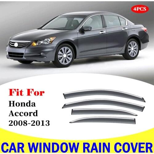 For For Honda Accord 2008-2013 window visor car rain shield deflectors awning trim cover exterior rain cover car accessories