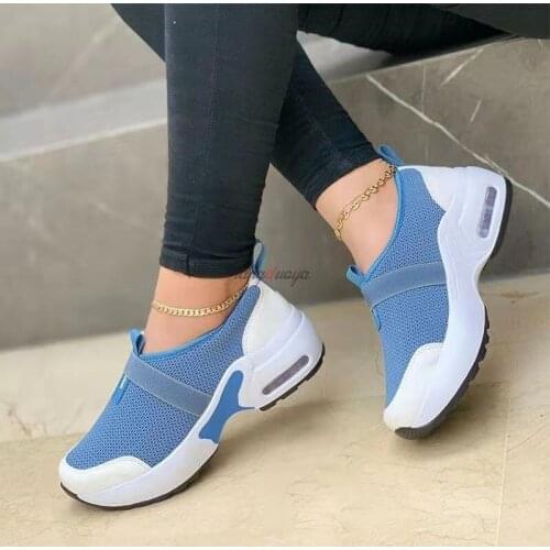 Womens Sport Shoes Platform Sneakers Slip On Casual Breathable Ladies Sneakers Running Shoes For Women Vulcanized Shoes