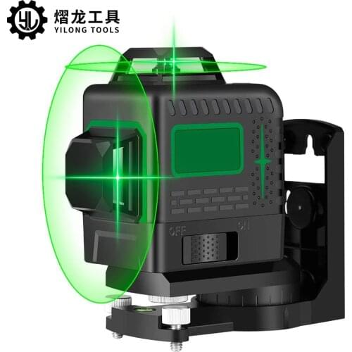 12 Lines Laser Level 360 Green 3D Laser Level Self-Balancing with 360° Magnetic Base Self Leveling Vertical and Horizontal Line