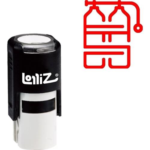 LolliZ Scuba Self-Inking Rubber Stamp - Modern Symbol Series