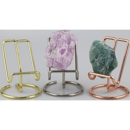 Metal Display Stand Crystal Minerals Specimen Natural Rock Quartz Stones Shelf Egg Holder Photography Geode Cluster Jewelry Base