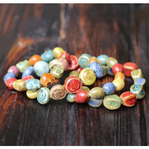 Fashion 2016 Bracelets For Women Ethnic Style Lady Womens Handmade Porcelain Beads Rope Bracelets Free Shipping #5264