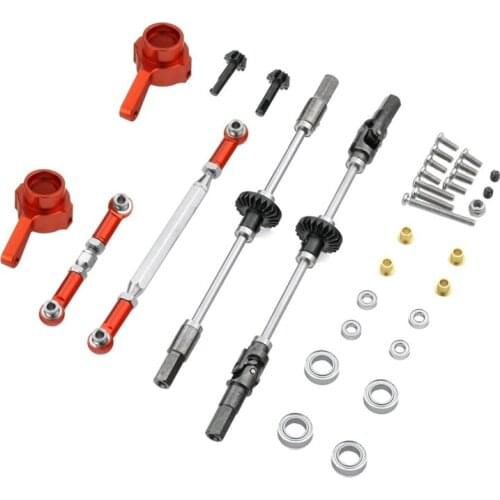Upgrade Steel Gear Front & Rear Bridge Axle Gear Steering Cup Kit for MN D90 MN99 MN99S 1/12 RC Car Spare Parts