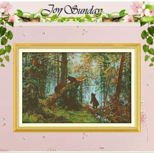 The Pine Forest Morning Counted Cross Stitch Diy 11CT 14CT Cross Stitch Set wholesale Cross-Stitch Kit Embroidery Needlework