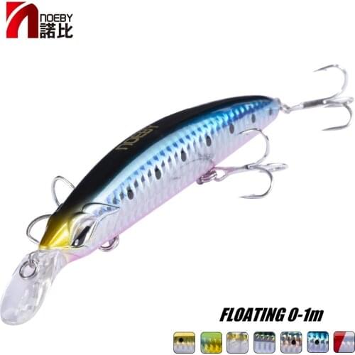 NOEBY Long Casting Minnow Bait 11cm 19g Floating 0-1m Fishing Lure Japan Hook SeaBass Wobbler Leurre Peche Isca Artificial Pesca