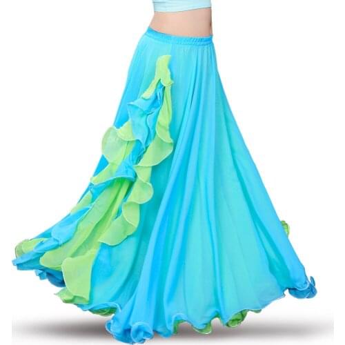 New Belly Dancing Clothes Professional Long Fish Tail Skirts Wrapped Skirt Women Belly Dance Skirts Without Belt B-6838