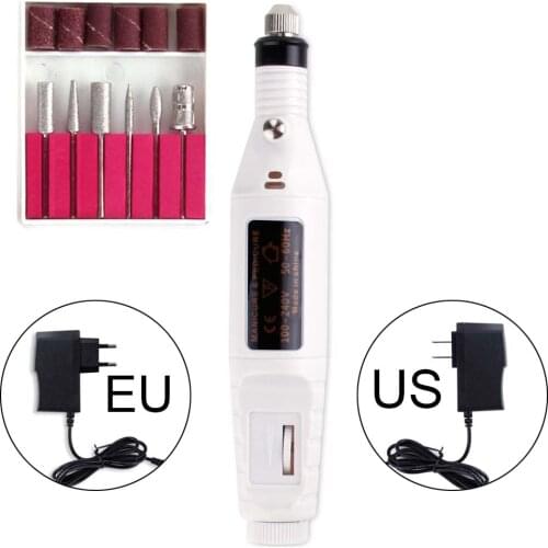 1Set Professional Electric Nail Drill Machine Kit Manicure Nail Art Pen Pedicure Nail File Gel Remove Tools Kit Ceramic Cutter