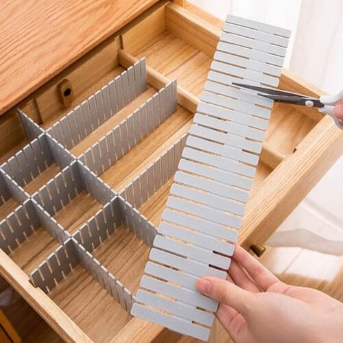 4pcs Drawers Divider Free Combination Hold Artifact Wardrobe Socks Finishing Box Plastic Bezel Organizer Shelf Divider Storage