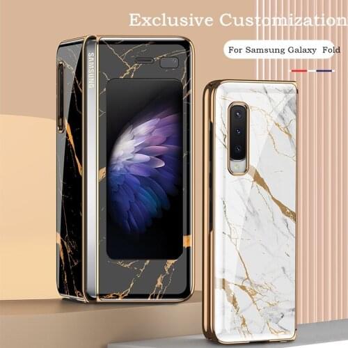 Luxury Foldable Case For Samsung Fold Case Shockproof Protection Hard Glass GKK Plating Anti-Knock Shell Business Back Cover Hot