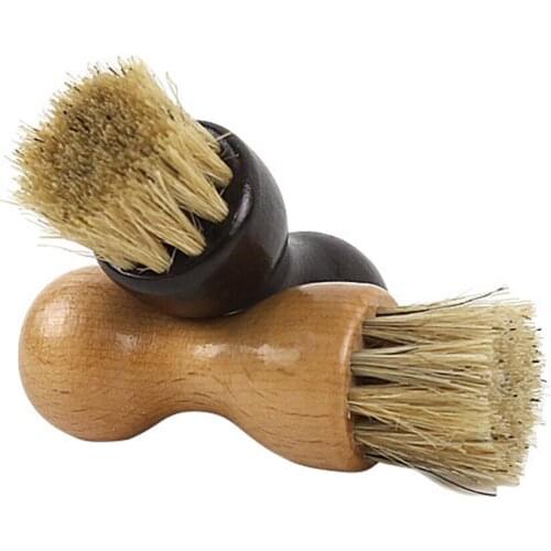 Shoes Brush Shoes Shine Pig Hair Brush Polish Bristle Brushes