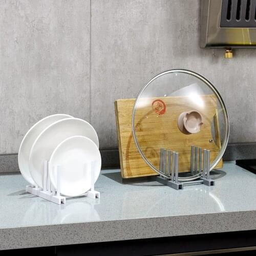 Kitchen Dish Drain Rack Dinnerware Storage Organizer Tray Plate Drying Shelf Wooden Book Cups Display Stand Drainer Holder