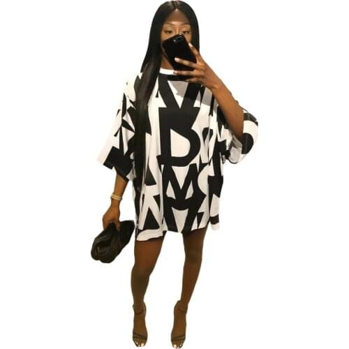 Loose Casual Women Dress O Neck Half Sleeve Fashion Positioning Print Street Style Summer New Short Dresses Women 2021 Elegant