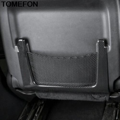 TOMEFON For Jeep Grand Cherokee 2011-2018 Interior Front Seat Back Net Cover Trim Car Styling ABS Overlay 2pcs