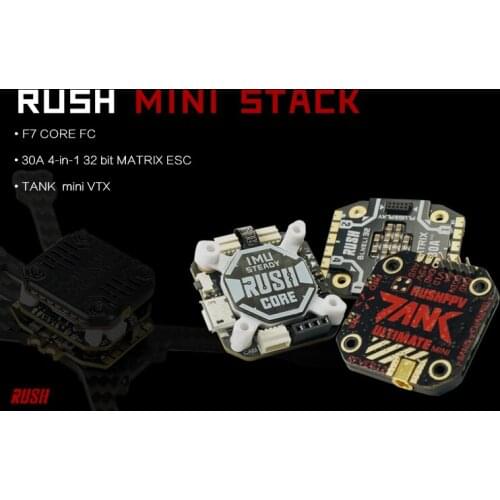 In stock RUSH FPV TANK Stack RUSH CORE F7 & MATRIX 32bit 30A ESC VTX 25-800MW FPV Combo Multi Rotor Parts For FPV Racing