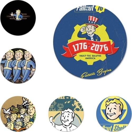 58mm Black Isle Studios game Fallout cell Icons Pins Badge Decoration Brooches Metal Badges For Clothes Backpack Decoration