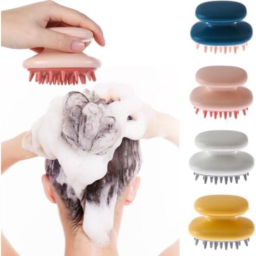 1PC Silicone Shampoo Massage Shower Brush Head Body Scalp Cleaning Brushes Hair Comb Bath Spa Tool Bathroom Supplies