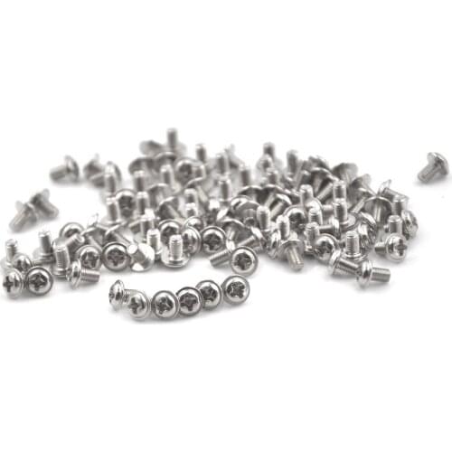 100Pcs M3 Screw PC Case Hard Drive Precision PSU 6/32" Hex Screws For Computer Floppy DVD ROM Motherboard M3X5 5mm