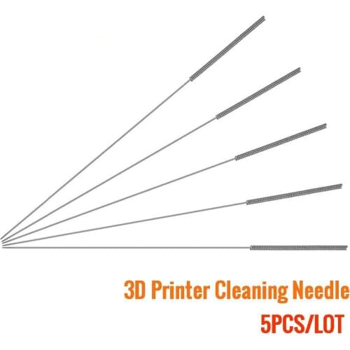 3D Printer Cleaning Needle Stainless Steel Nozzle Cleaning Needle 0.2/0.25/0.3/0.35/0.4/0.5/0.6/0.75 mm For 3D Printer 5 PCS/LOT