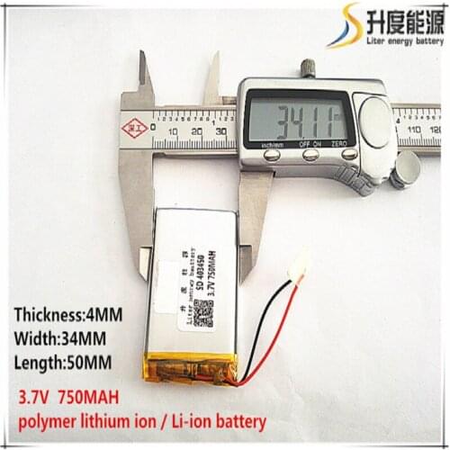 5pcs [SD] 3.7V,750mAH,[403450] Polymer lithium ion / Li-ion battery for TOY,POWER BANK,GPS,mp3,mp4,cell phone,speaker