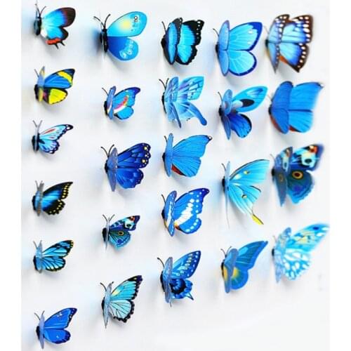 6@# Colorful Wall Stickers 3D Wallpaper Butterfly Pvc House Decoration High Quality Wall Stickers Wallpapers for Living Room