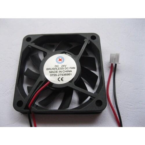 6 Pcs Brushless DC Cooling Fan 11 Blade 6010S 24V 60x60x10mm 2 pin