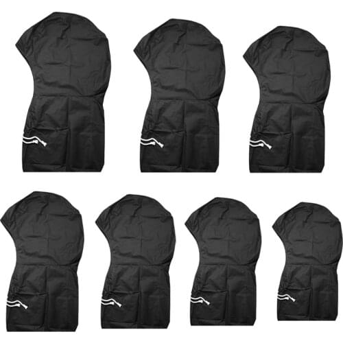 600D Oxford Cloth Outboard Motor Cover Waterproof Boat Motor Covers Black 175-225HP