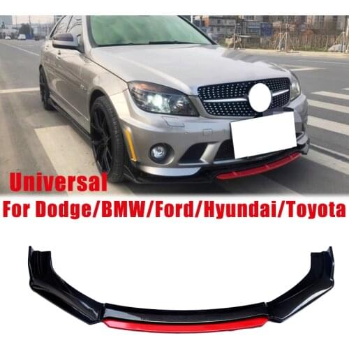 Car Front Lower Bumper Lip Splitter Spoiler Protector Sport Diffuser Universal for BMW F20 F21 E30 E82 for VW Golf for Honda
