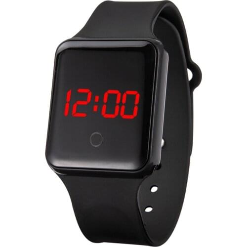 LED Electronic Digital Touch Watches For Men Women Simple Fashion Sports Watch Comfortable Silicone Bracelet Wristwatch Zegarek
