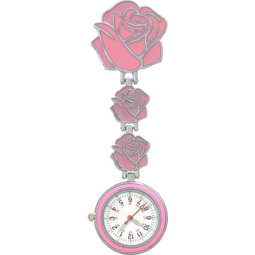 Rose Nurse watch Chest watch wall Watch Female lovely Custom clip luminous care Watch simple Hospital Nurse gift Pocket Watch