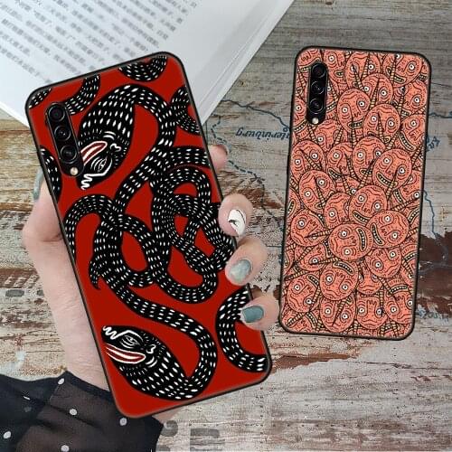 Phone Case For Samsung Galaxy A 50 51 71 70 7 5 10 20 30 40 41 21 S E Black Cover Coque Soft Etui Art illustration polly nor