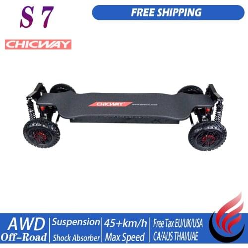 Chicway S7 Electric Skateboard AWD All Terrain Off-Road Max Speed 45km/h Suspension Shock Absorber System Electric Scooter