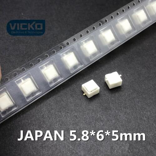 Import Japan 5.8*6*5mm Touch switch Soft touch Key switch 6*6*5mm Silent button New 2PIN