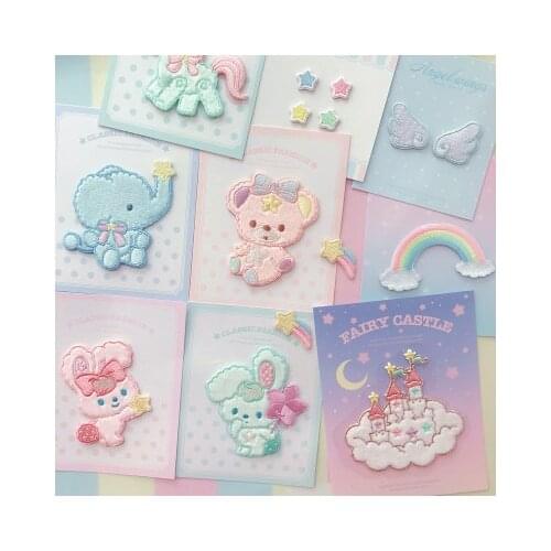 IVYYE Rabbit Elephant Fashion Anime Cloth Patch Cartoon Patches Decoration Clothes Stickers DIY Handmade sticker Gifts New