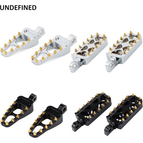 Foot Pegs MX Offroad Bobber Chopper Motorcycle Wide Fat Footrests For Harley Dyna Street Bob Fatboy Wide Glide Sportster Iron883